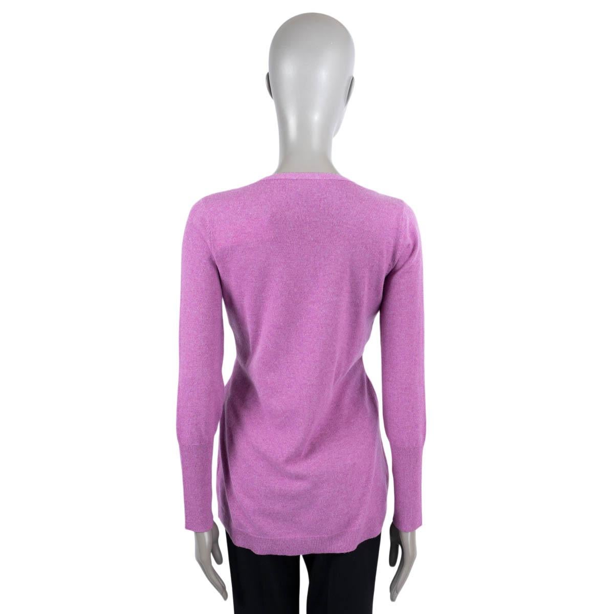 Women's BRUNELLO CUCINELLI purple cashmere TIE-FRONT LAYERED Sweater S For Sale