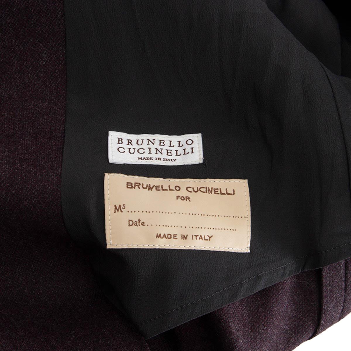 BRUNELLO CUCINELLI purple cotton blend DOUBLE BREASTED Blazer Jacket 42 M For Sale 1