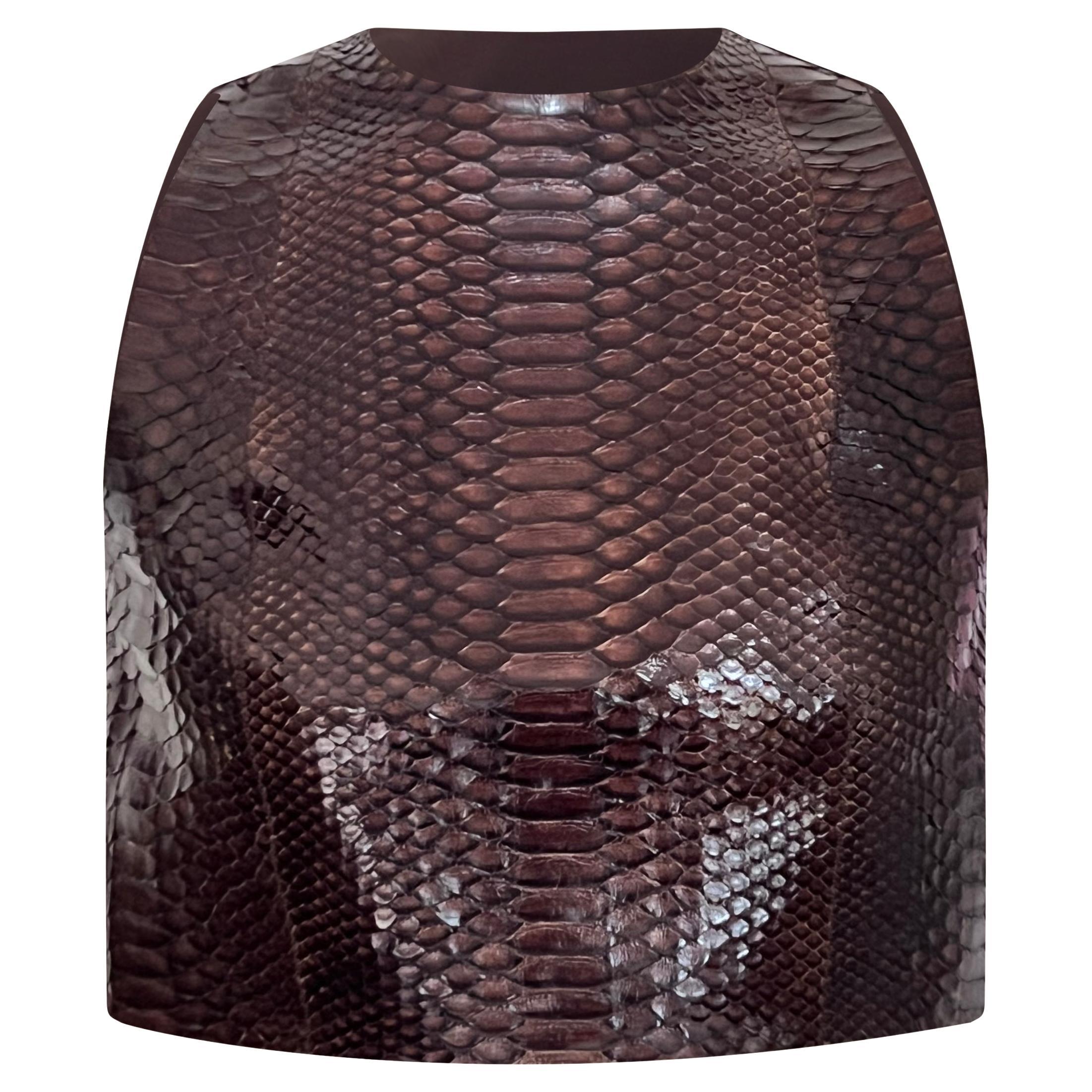 Brunello Cucinelli Python Ärmelloses Oberteil im Angebot