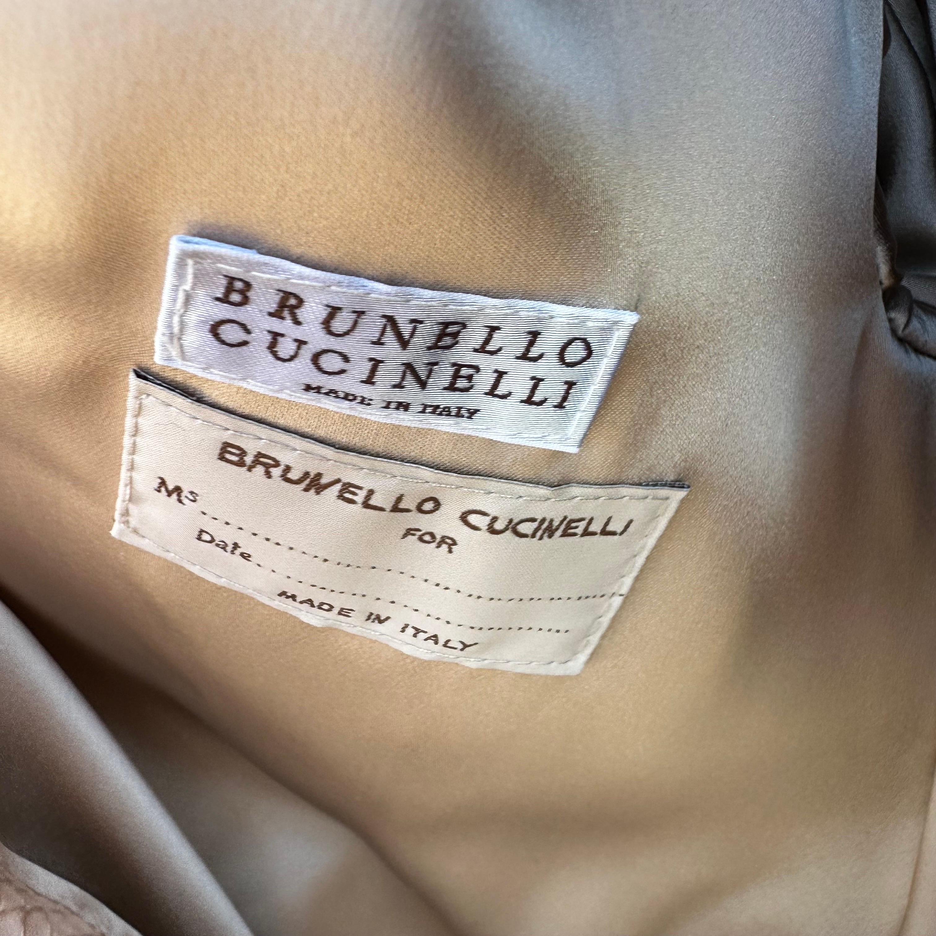 Brunello Cucinelli Python trench coat For Sale 5