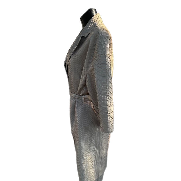 Brunello Cucinelli Python trench coat For Sale at 1stDibs