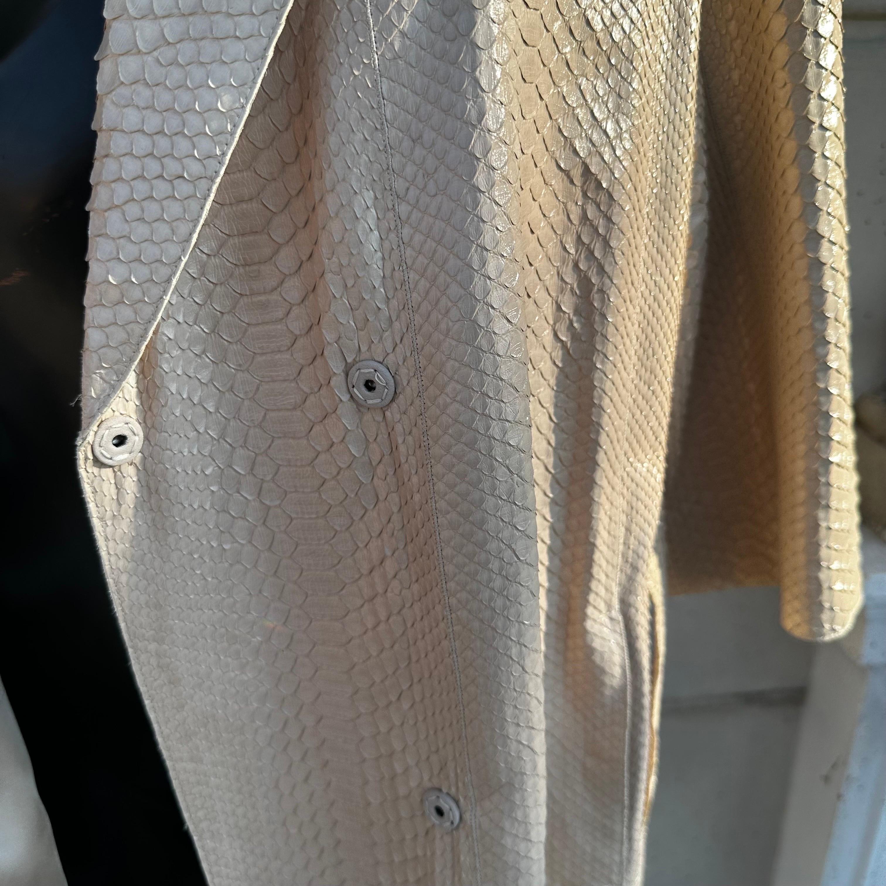 Brunello Cucinelli Python trench coat For Sale 3