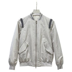 Brunello Cucinelli Quilted Silk Blend Bomber Jacket Sz.40
