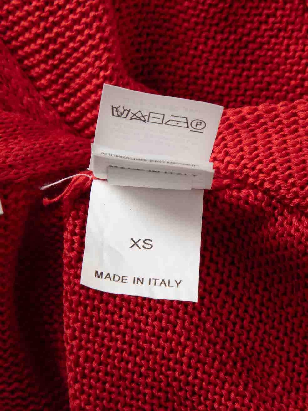 Women's Brunello Cucinelli Red Stripe Detail Cardigan Size XS For Sale