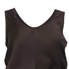 Brunello Cucinelli Satin Maxi Dress in Brown Acetate