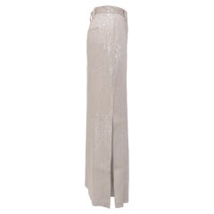 Brunello Cucinelli Sequin-Embellished Maxi Skirt in Beige Acetate