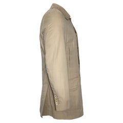 Kurzer Mantel von Brunello Cucinelli aus beiger Baumwolle