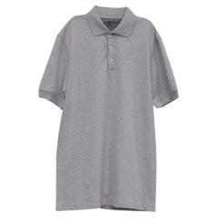Polo à manches courtes Brunello Cucinelli en coton gris