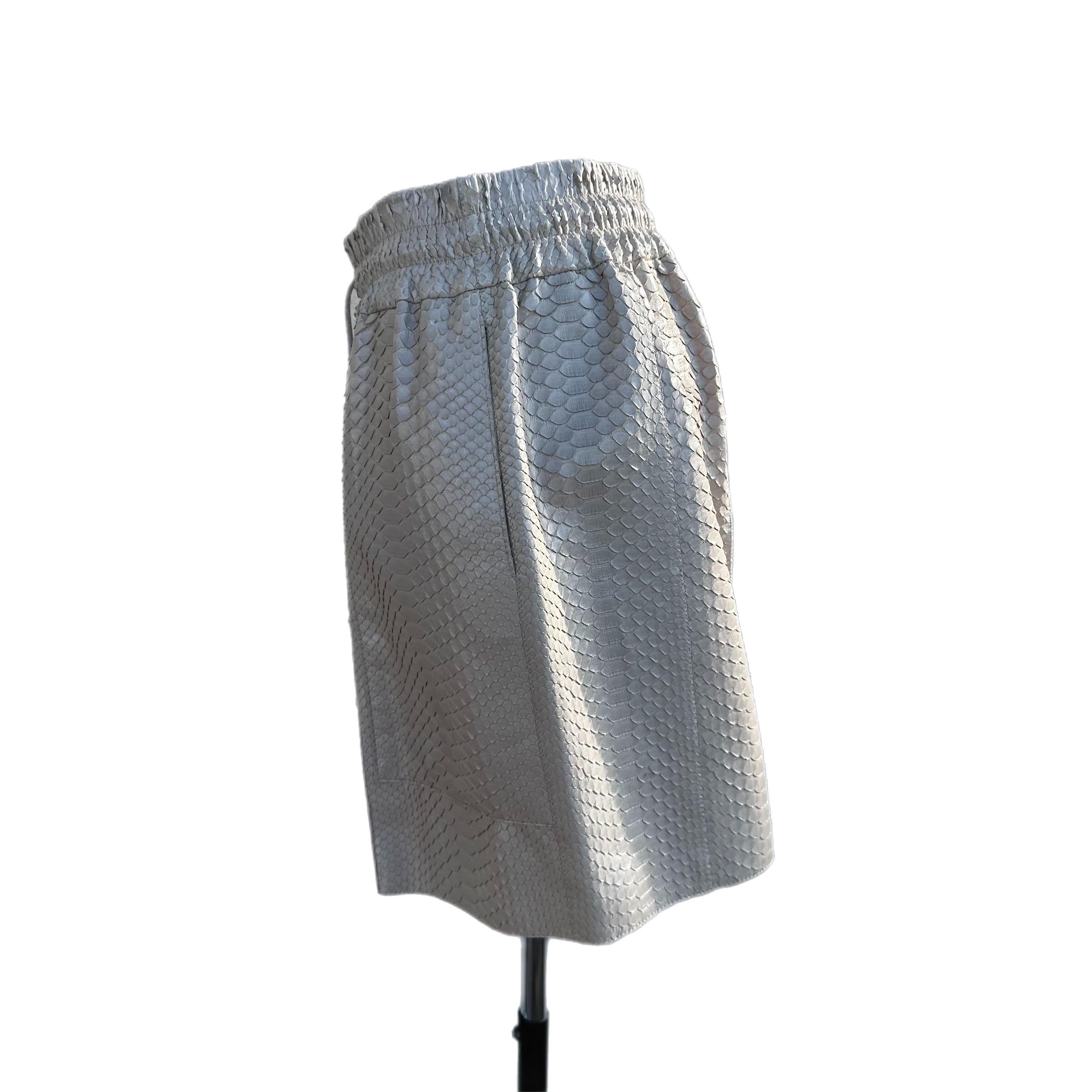 Gray Brunello Cucinelli shorts in phyton new with tag For Sale