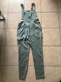 Brunello Cucinelli Women's Silk Jumpsuit Taupe Pearl Rhinestone Size M