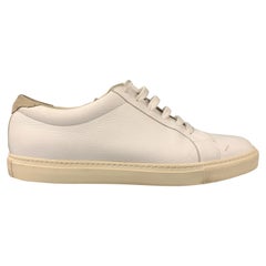 BRUNELLO CUCINELLI Size 13 White Leather Low Top Sneakers