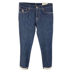 BRUNELLO CUCINELLI Size 30 Indigo Selvedge Denim Button Fly Jeans