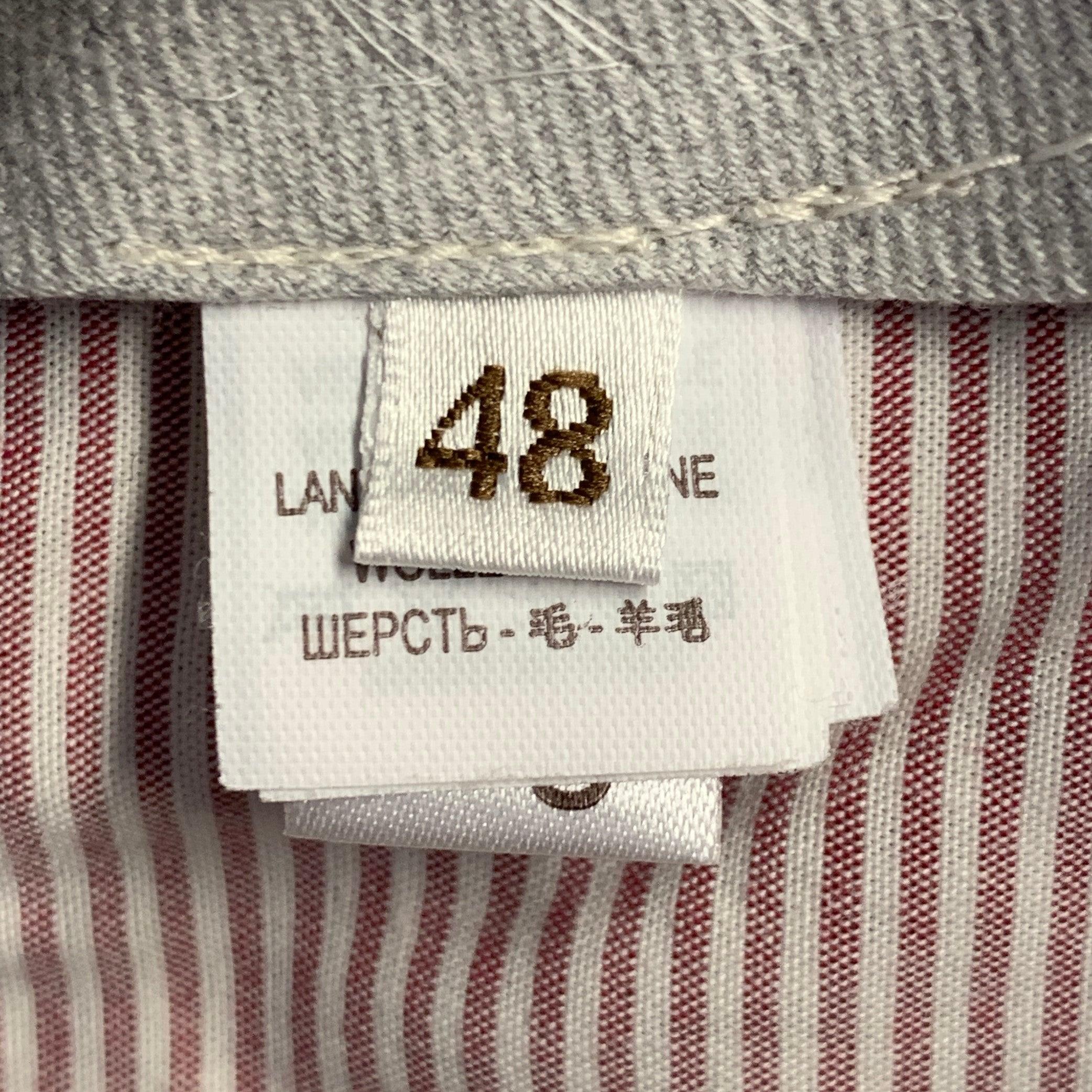 BRUNELLO CUCINELLI Größe 32 Grau Heidekraut Wolle Flache Vorderseite Knopf Fliege Kleid Hose im Angebot 1