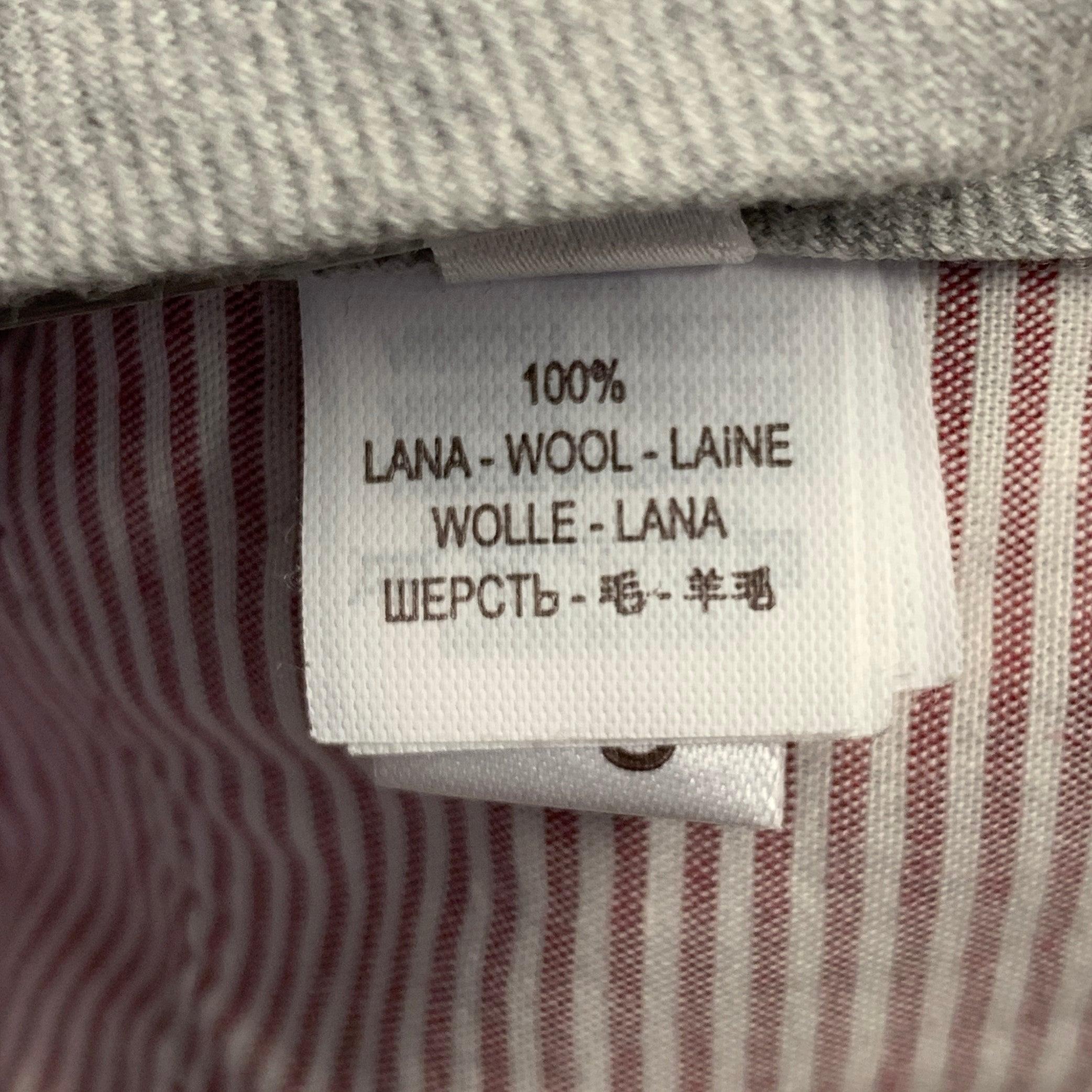 BRUNELLO CUCINELLI Größe 32 Grau Heidekraut Wolle Flache Vorderseite Knopf Fliege Kleid Hose im Angebot 2