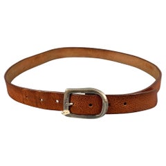 BRUNELLO CUCINELLI Size 33 Cognac Leather Belt