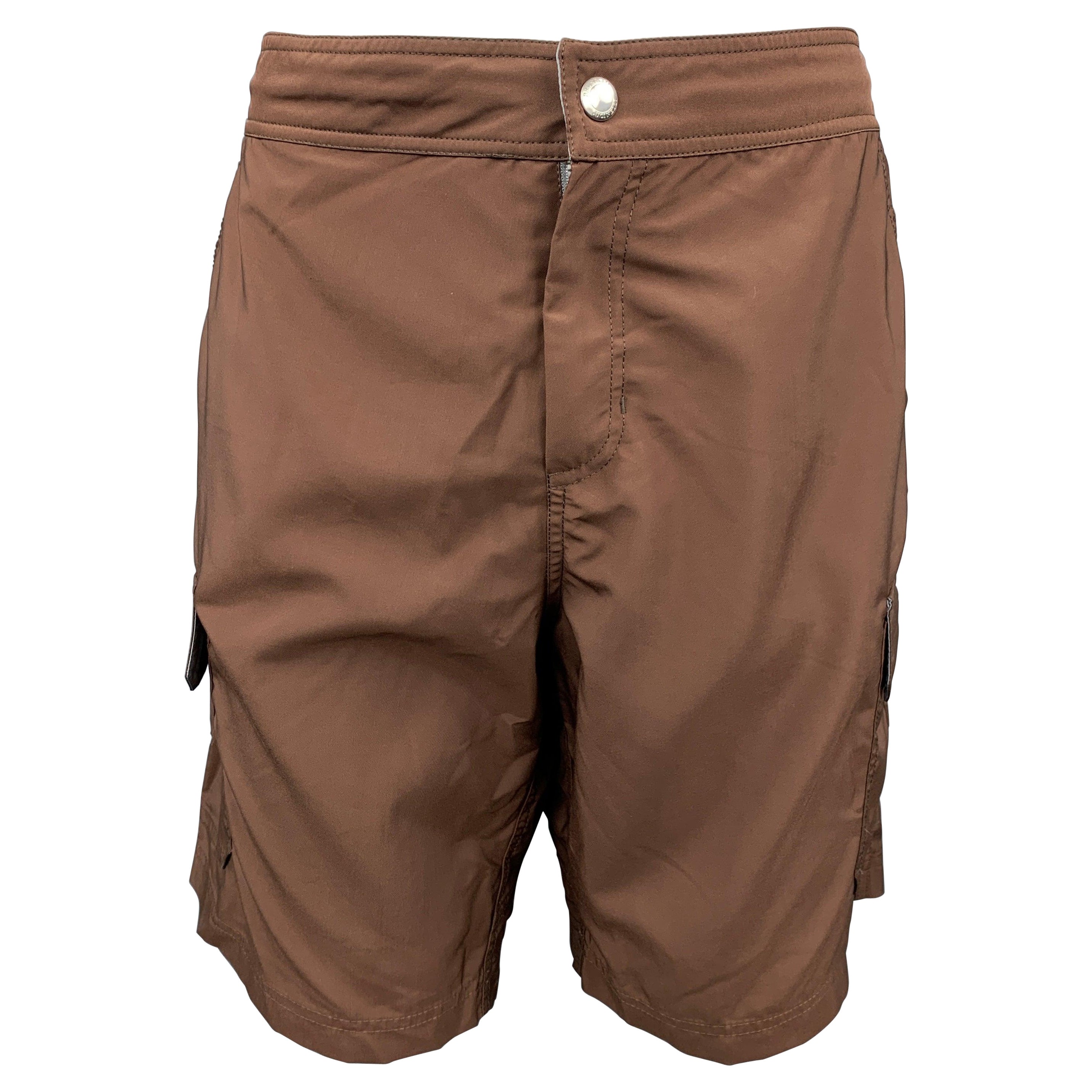 Brunello Cucinelli Taglia 34 Costume da bagno Cargo in poliestere marrone