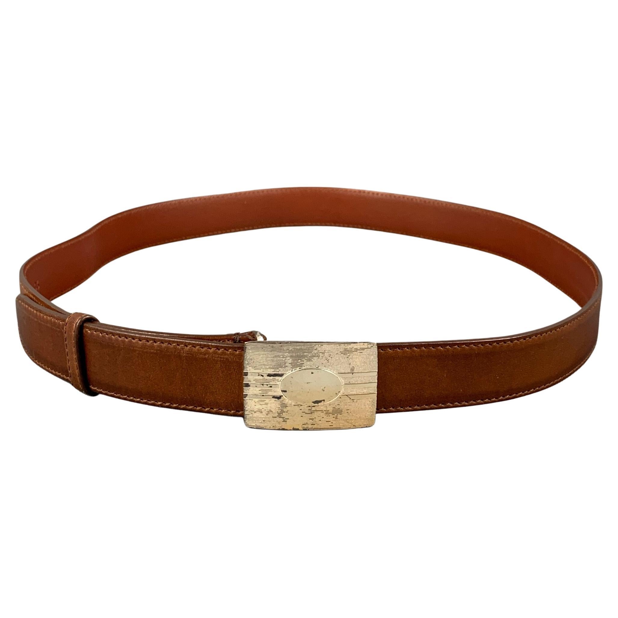 brunello-cucinelli-size-35-brown-distressed-leather-belt-for-sale-at