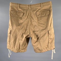 Brunello Cucinelli Taille 36 Short cargo en coton kaki à cordon de serrage