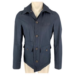 BRUNELLO CUCINELLI Size 36 Navy Cotton Hooded Jacket