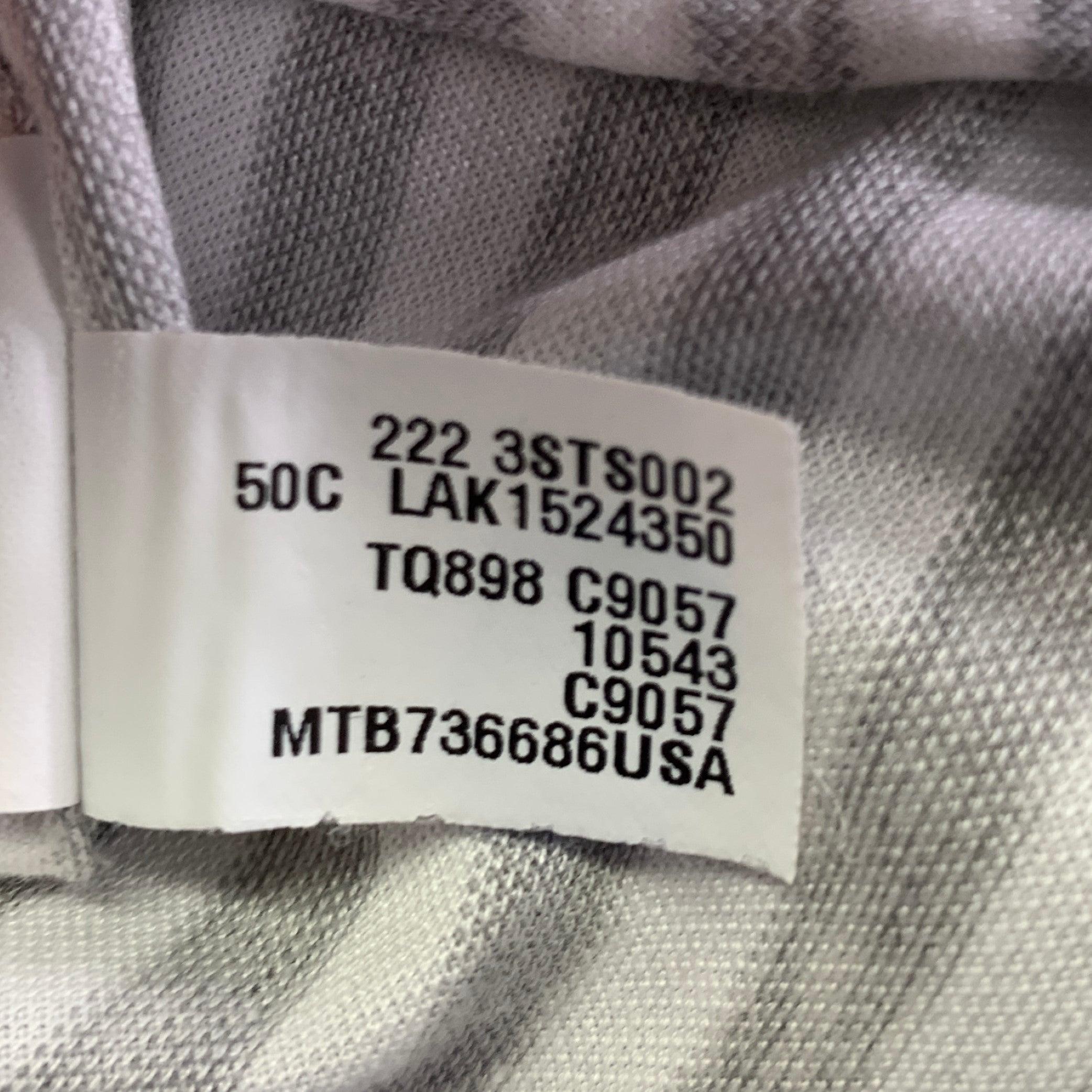 BRUNELLO CUCINELLI Size 36 White Grey Stripe Long Sleeve Shirt For Sale 1