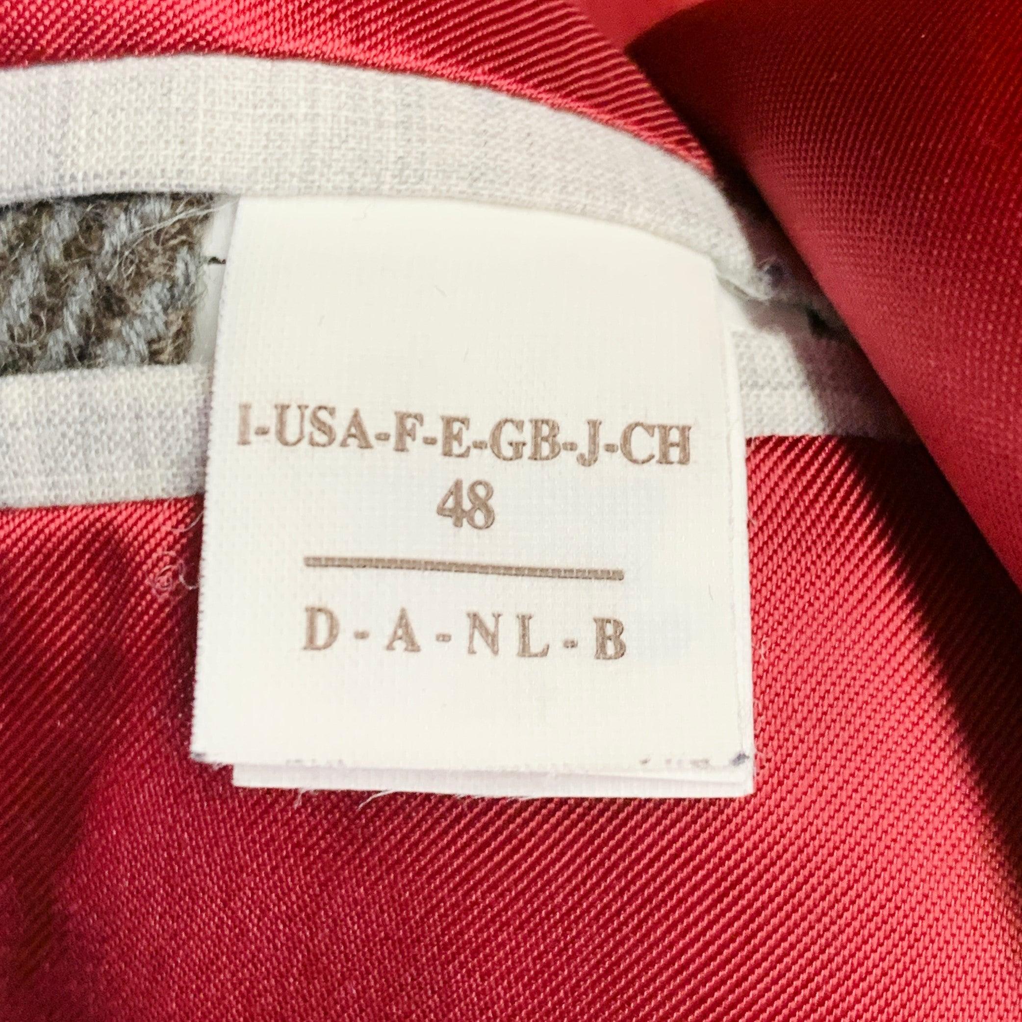BRUNELLO CUCINELLI Size 38 Grey Light Grey Cashmere Double Breasted Sport Coat For Sale 5