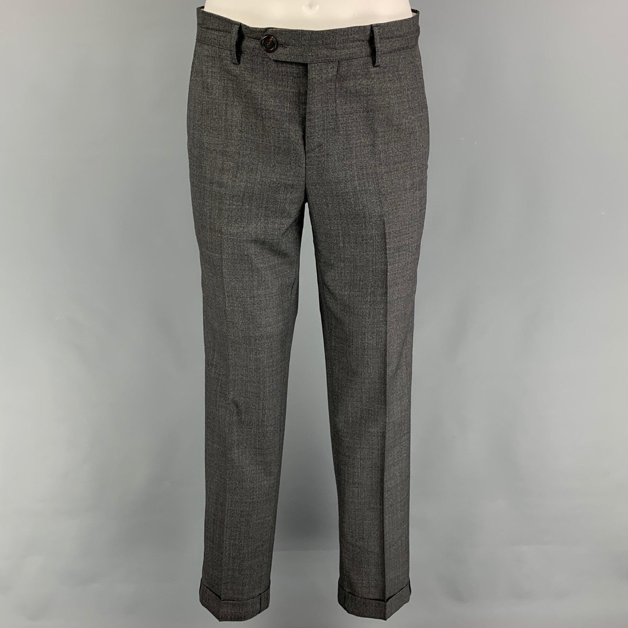 Men's BRUNELLO CUCINELLI Size 38 Grey Wool Vest Suit For Sale