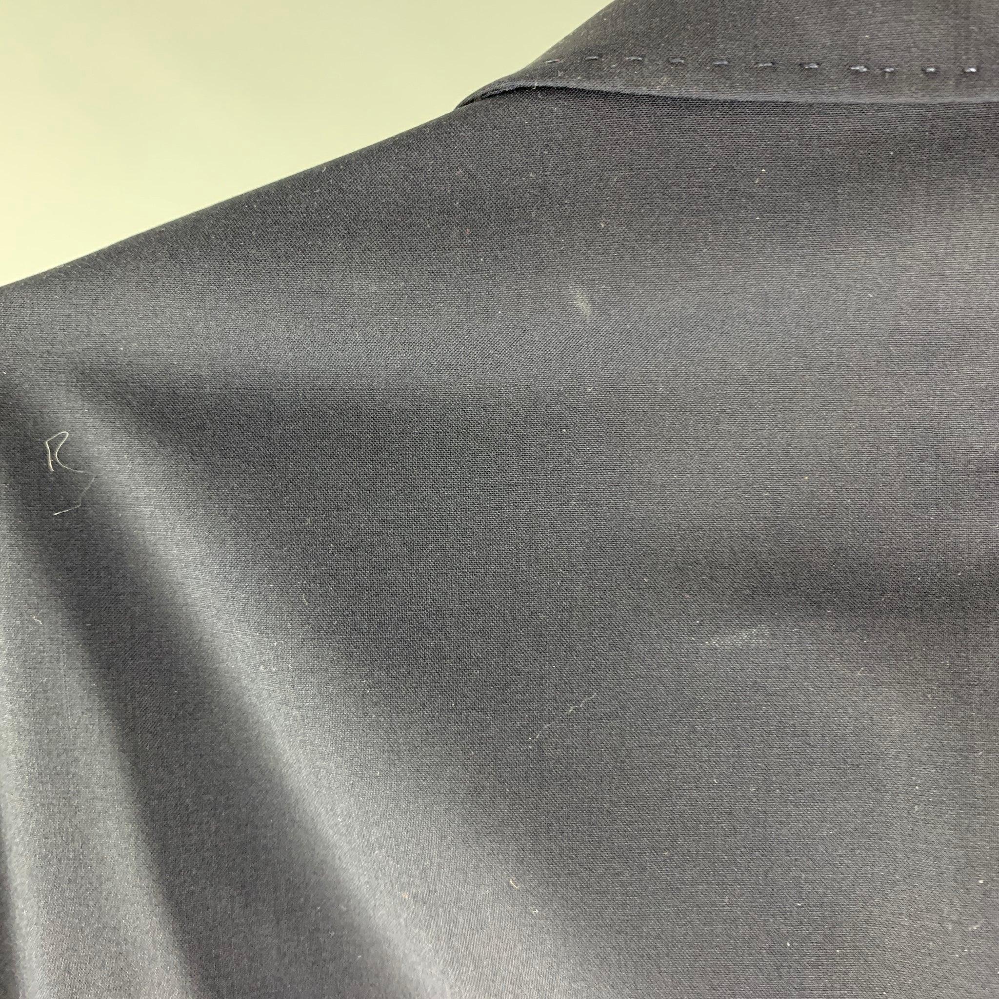 BRUNELLO CUCINELLI Size 38 Navy Virgin Wool Silk Notch Lapel Sport Coat For Sale 6