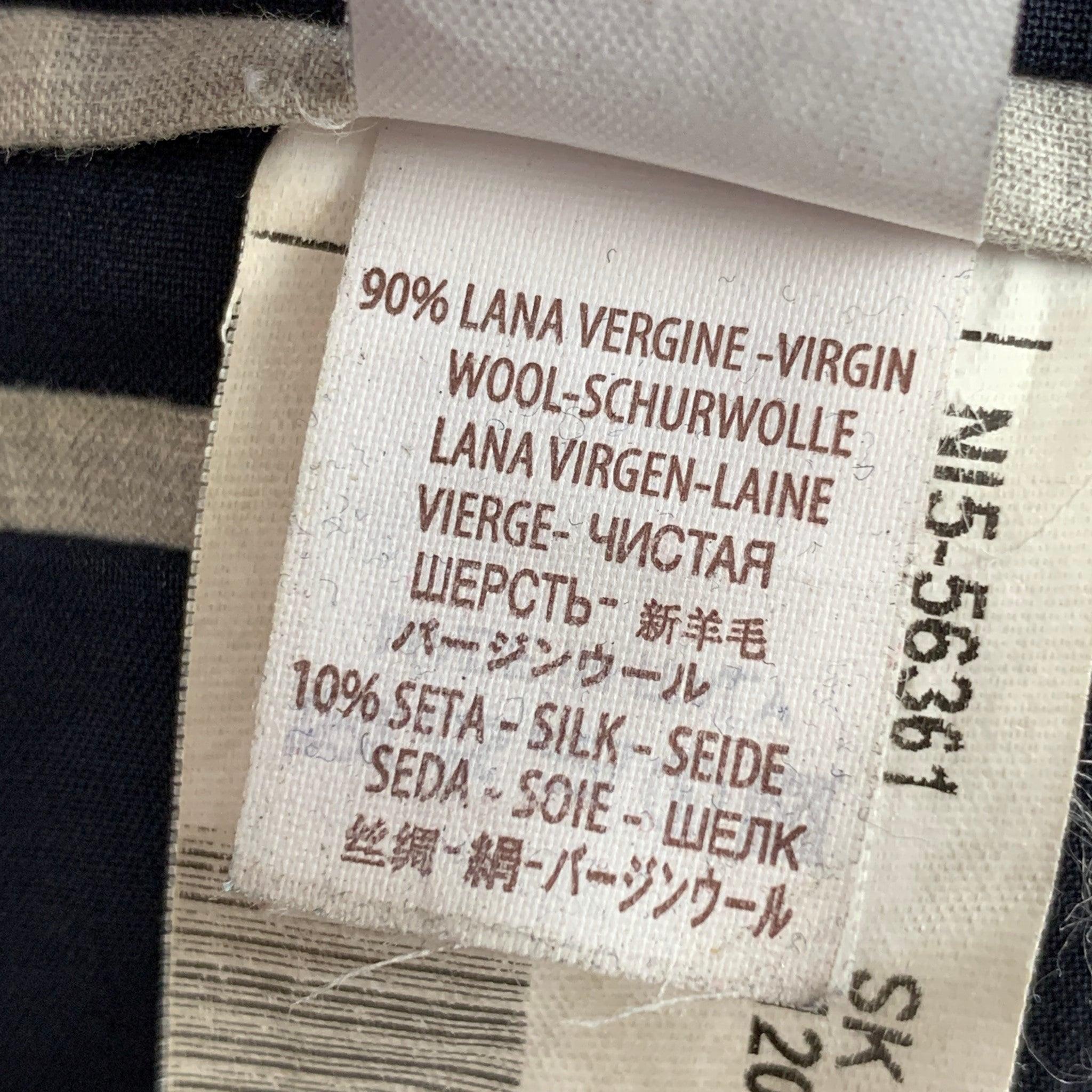 BRUNELLO CUCINELLI Size 38 Navy Virgin Wool Silk Notch Lapel Sport Coat For Sale 2