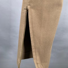 BRUNELLO CUCINELLI Size 4 Brown Cotton Blend Twill Flat Front Casual Pants