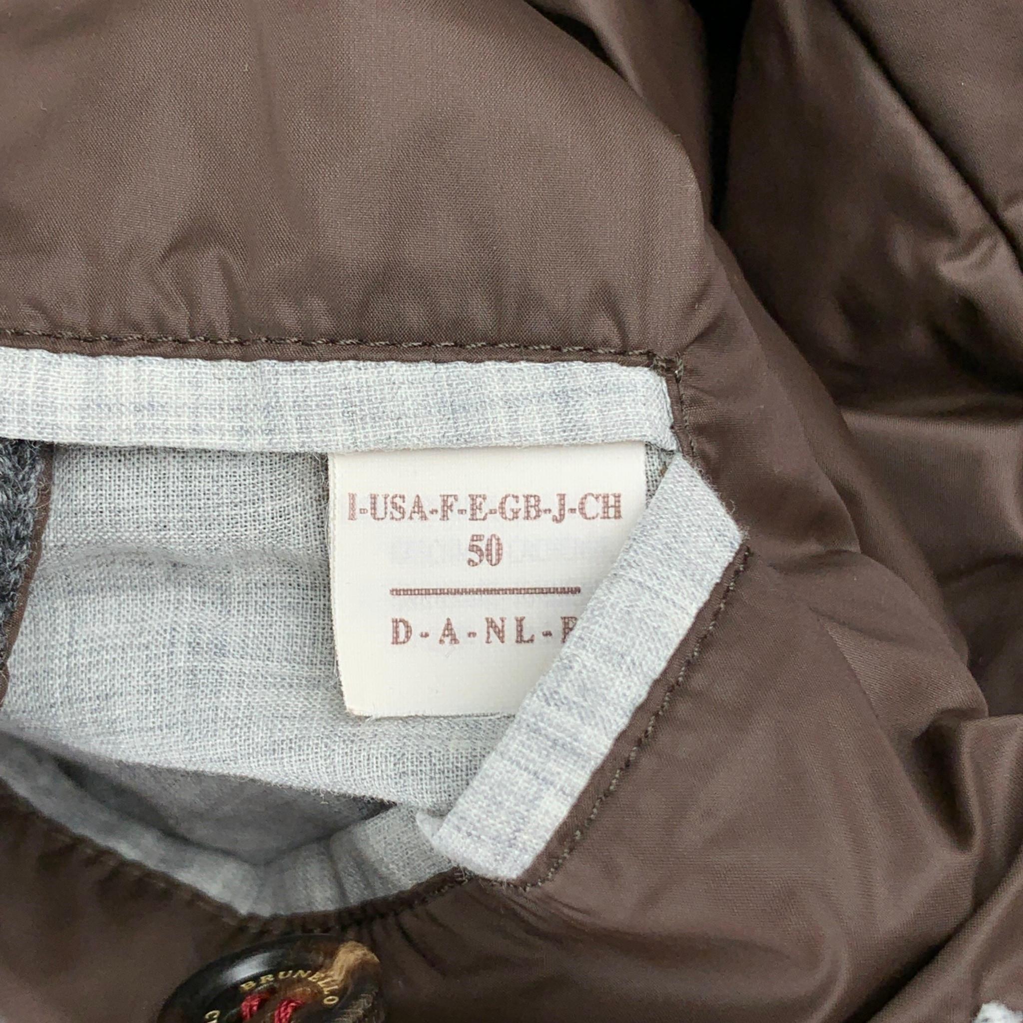 BRUNELLO CUCINELLI Size 40 Dark Gray Knitted Cashmere Buttoned Jacket 2