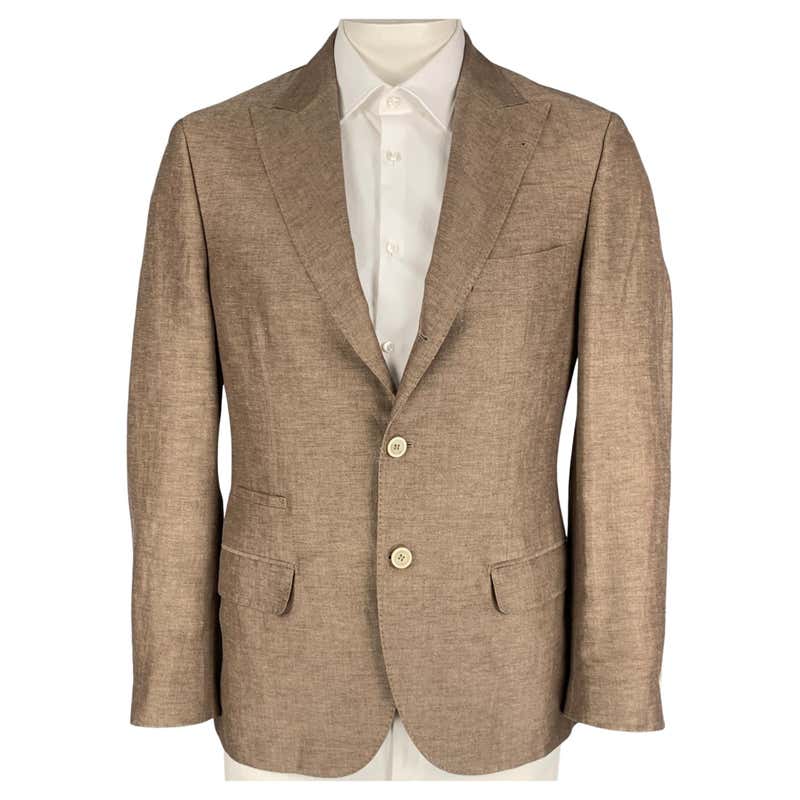 Men's BRUNELLO CUCINELLI XL Tan Spotted Shearling Bomber Jacket at ...