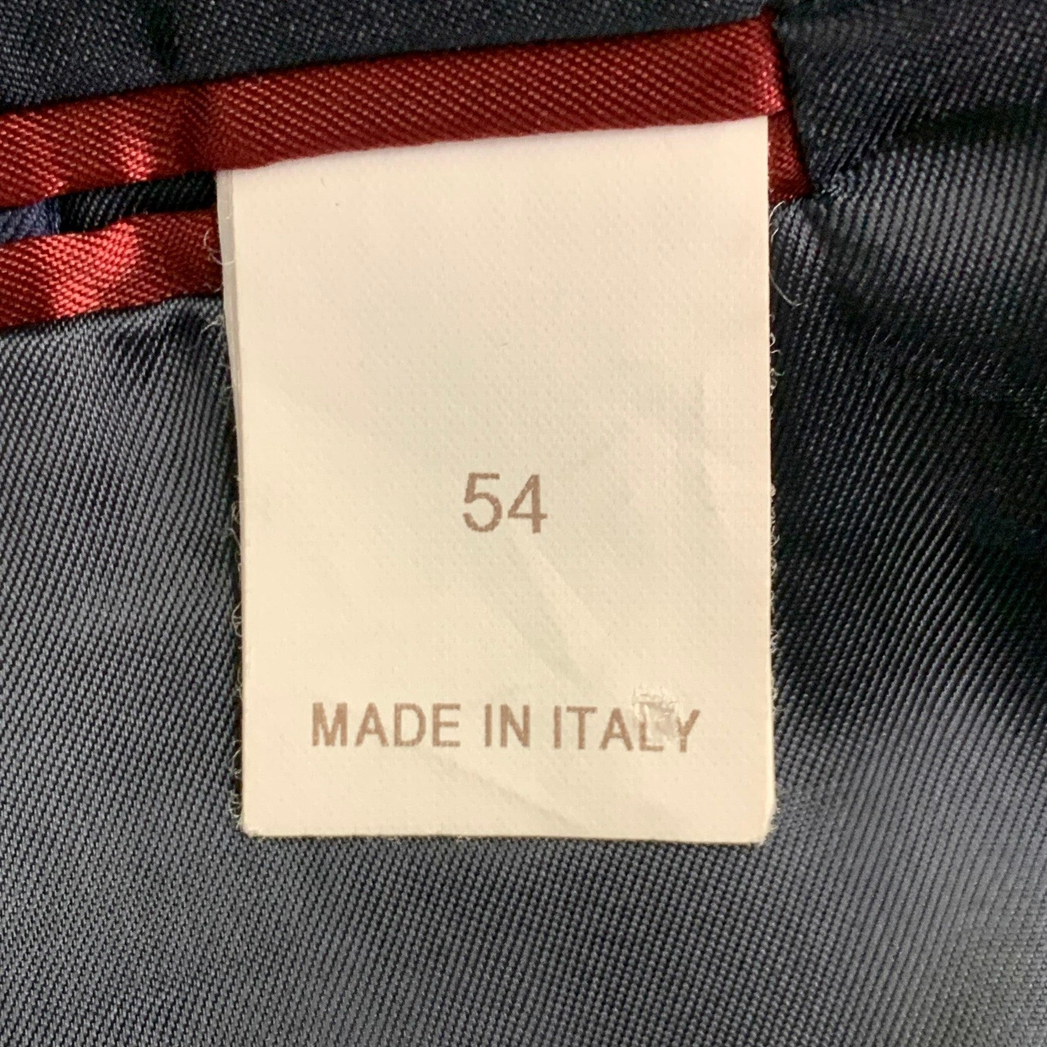 BRUNELLO CUCINELLI Size 44 Navy Blue Two Toned Virgin Wool Silk Tuxedo 5