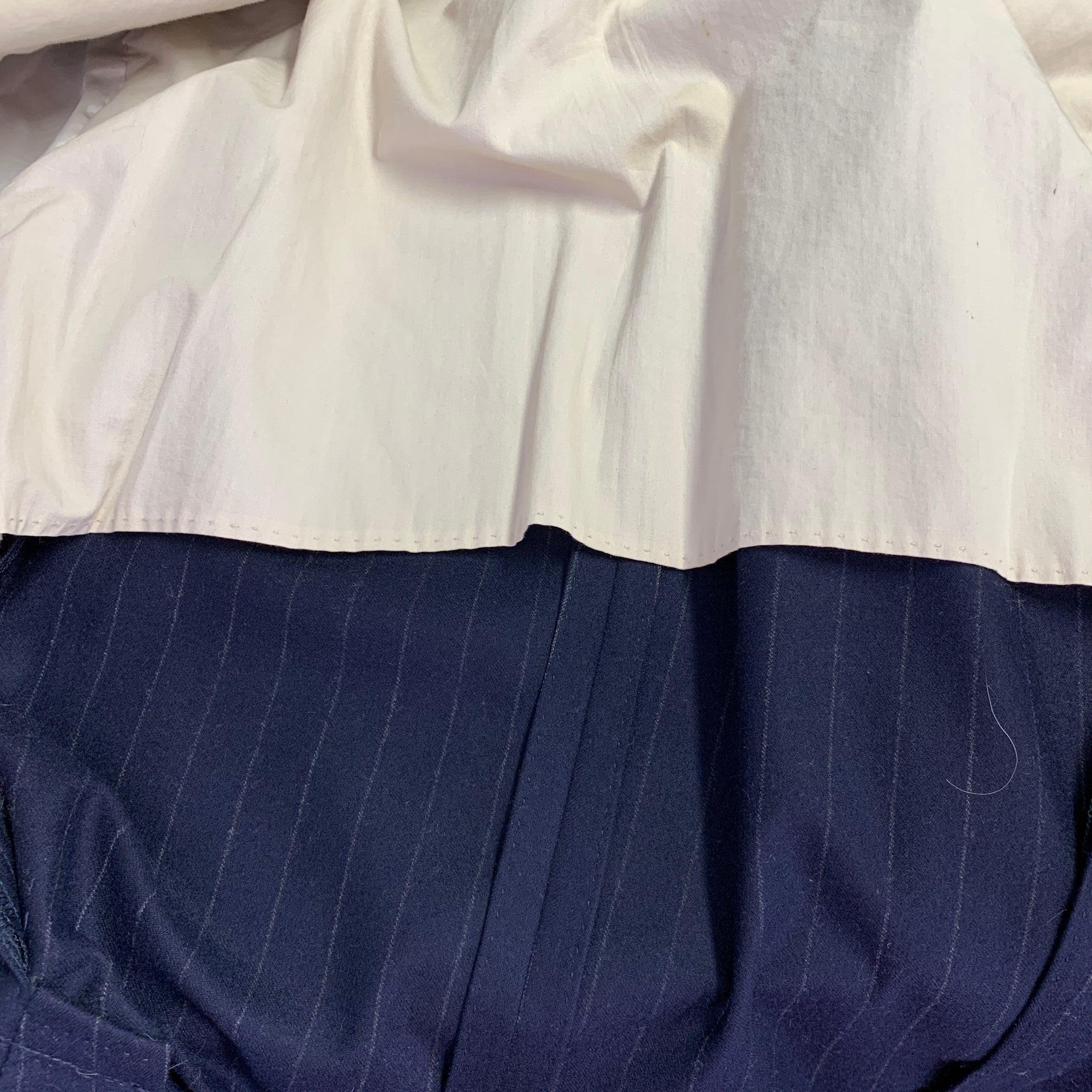 BRUNELLO CUCINELLI Size 44 Navy Grey Pinstripe Wool Cashmere Sport Coat 2