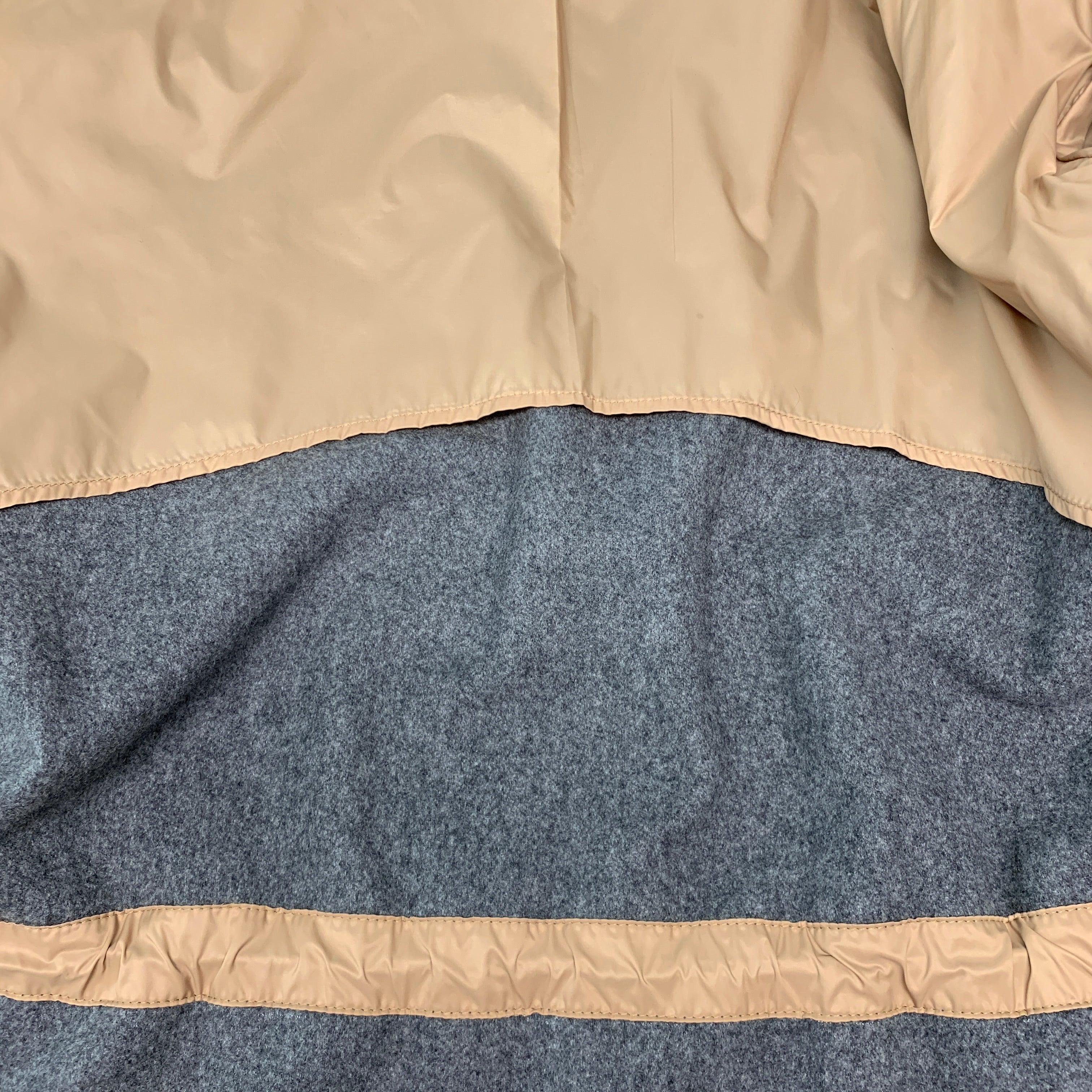 BRUNELLO CUCINELLI Size 46 Grey Cashmere Zip Snaps Jacket For Sale 2