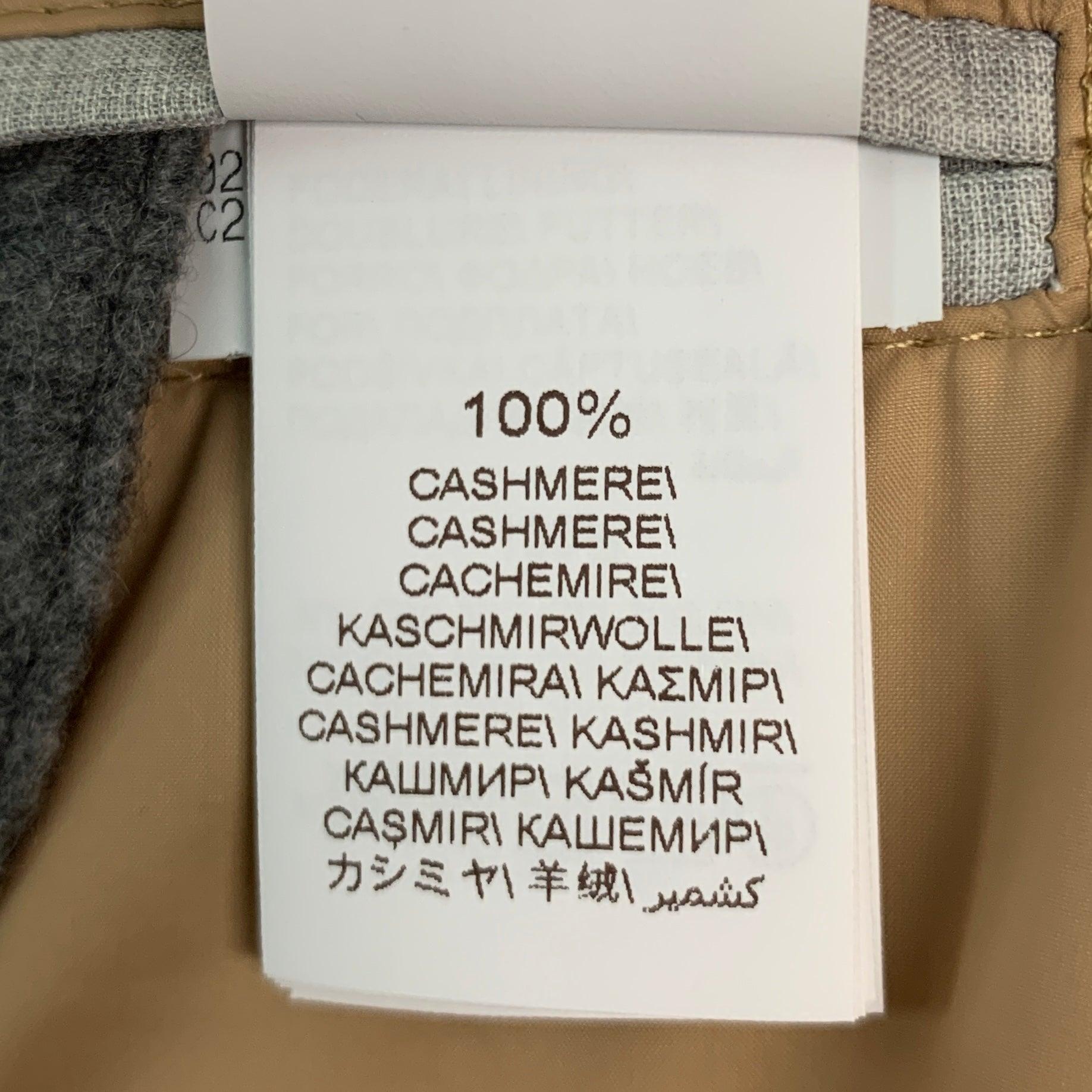BRUNELLO CUCINELLI Size 46 Grey Cashmere Zip Snaps Jacket For Sale 4