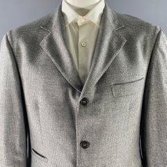 Brunello Cucinelli taglia 46 Cappotto sportivo in lana e cachemire grigio Glen Check