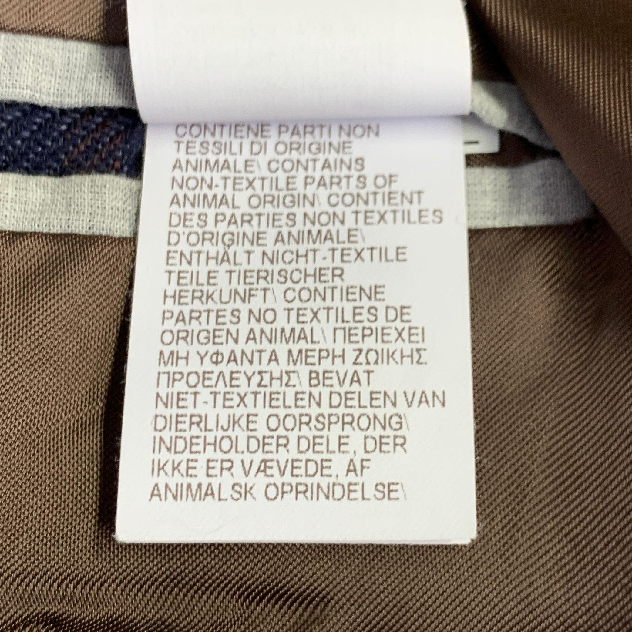 BRUNELLO CUCINELLI Size 46 Navy Brown Plaid Linen Blend Sport Coat For Sale 5