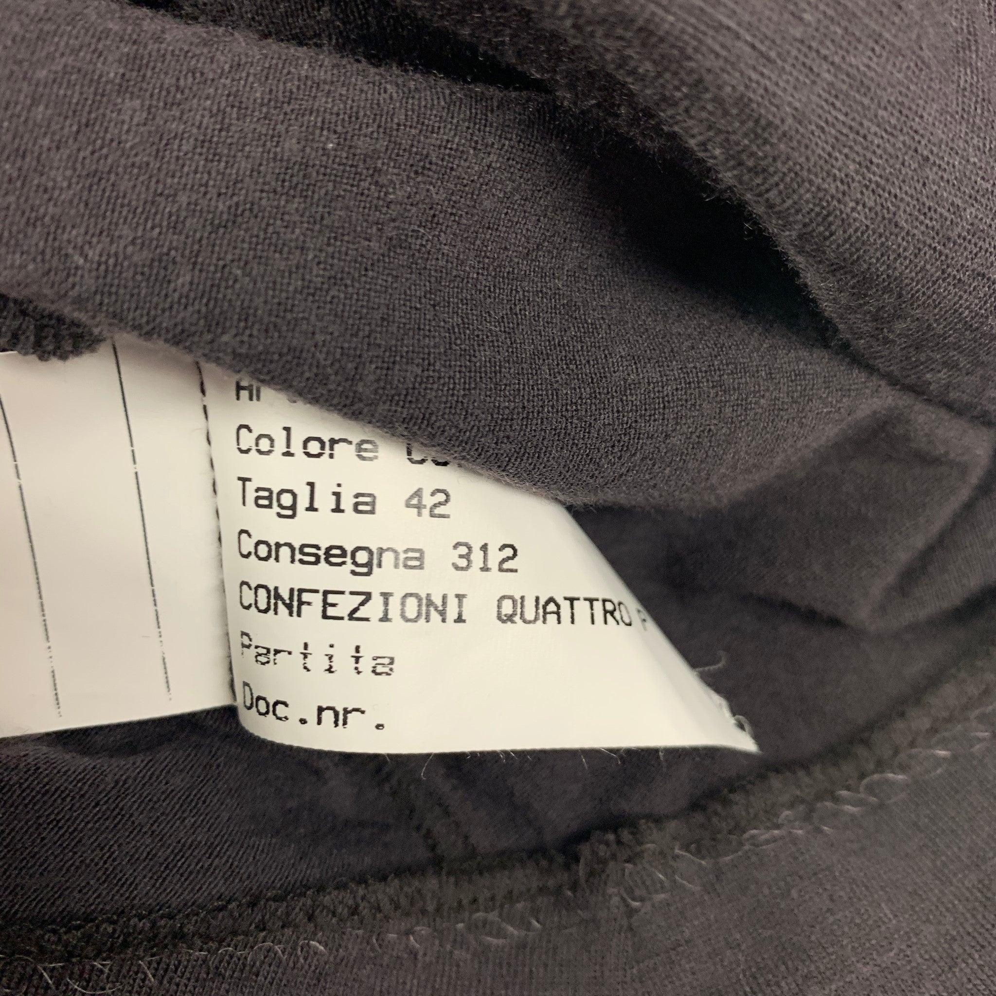 BRUNELLO CUCINELLI Size 6 Taupe Navy Long Sleeve Dress In Good Condition For Sale In San Francisco, CA