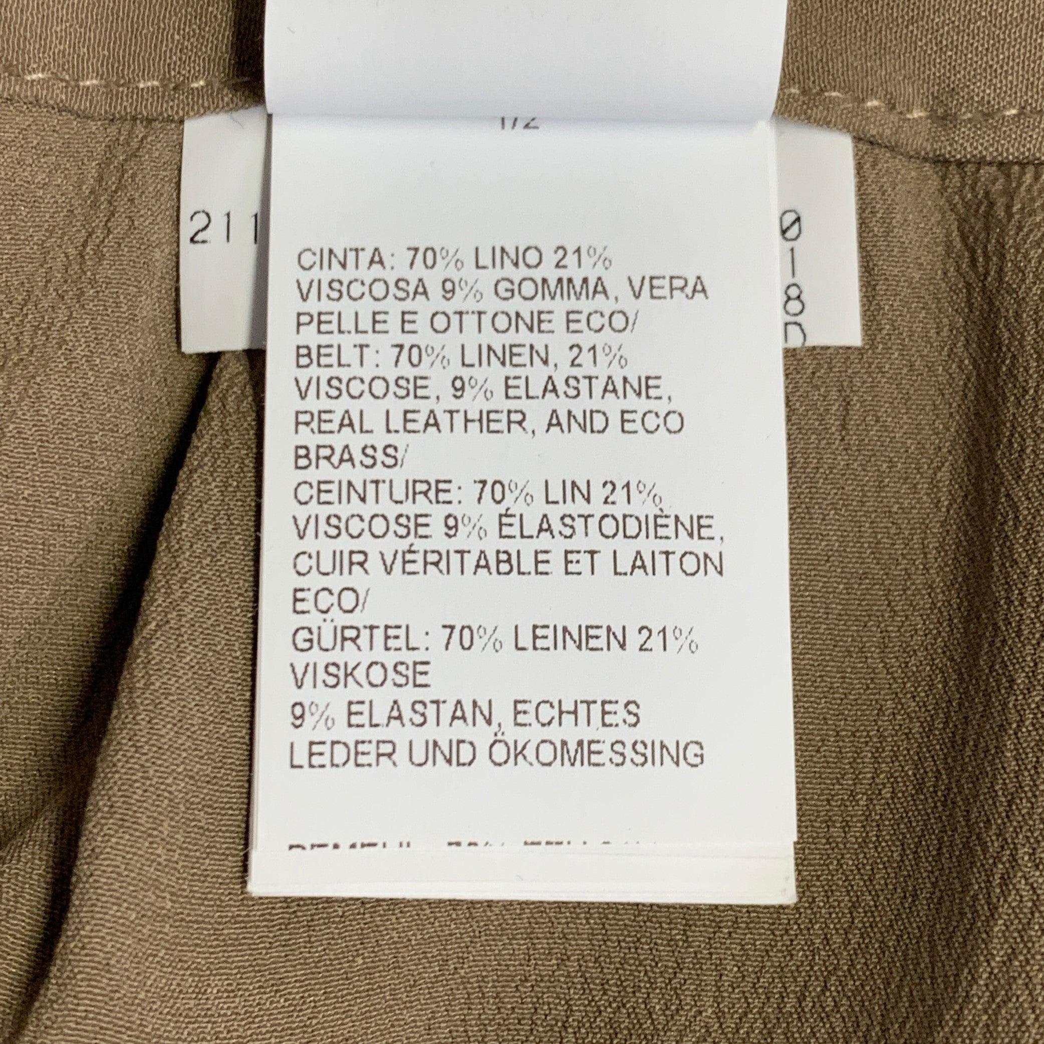 Brunello Cucinelli Taglia 8 Beige Taupe Gonna lunga asimmetrica a pieghe in seta, alta e bassa in vendita 5