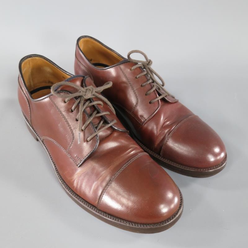 BRUNELLO CUCINELLI lace up shoes comes in a brown leather featuring a round cap-toe and a wooden sole. Made in Italy.Fair Pre-Owned Condition Marked Size: 41MeasurementsLength: 11 inWidth: 3.5 in
  
  
 
Reference: 67745
Category: Lace Up Shoes
More