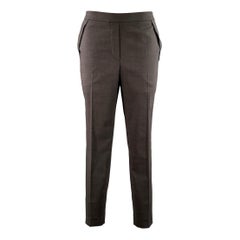 BRUNELLO CUCINELLI Größe 8 Grau Wolle Heidekraut Elastische Hose
