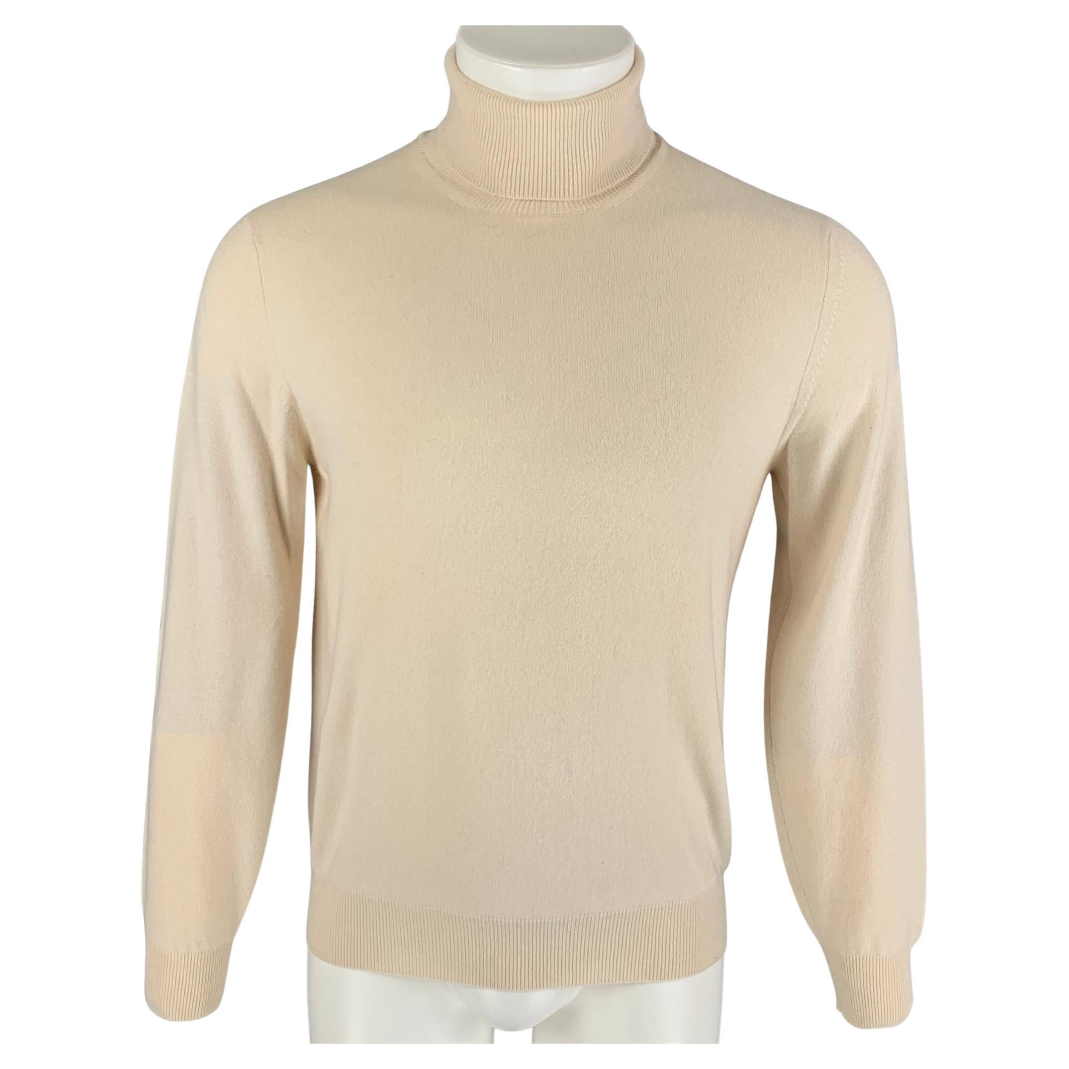 BRUNELLO CUCINELLI heather beige cashmere BELTED Cardigan Sweater M For ...
