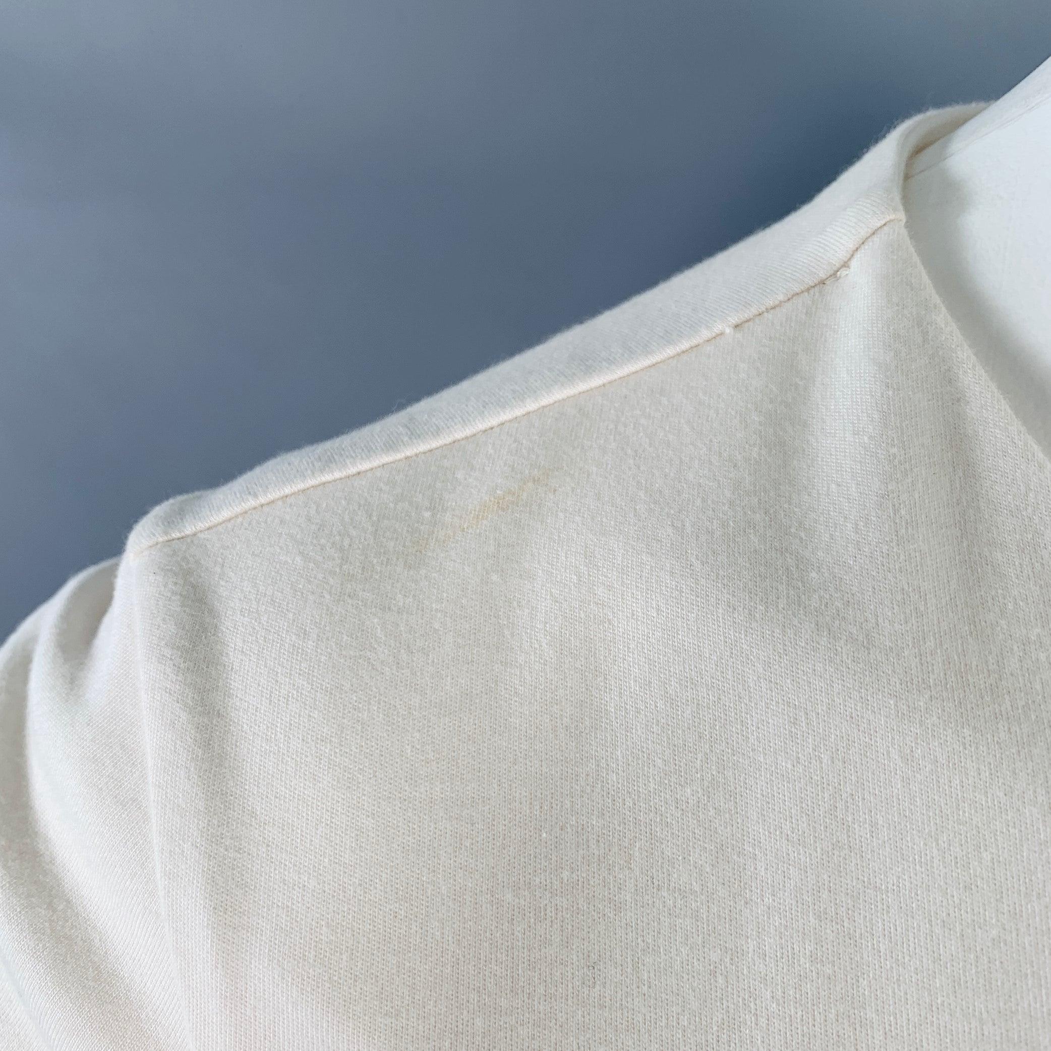 BRUNELLO CUCINELLI Größe M Creme Baumwollmischung Kurzarm Schößchen Casual Top Damen im Angebot