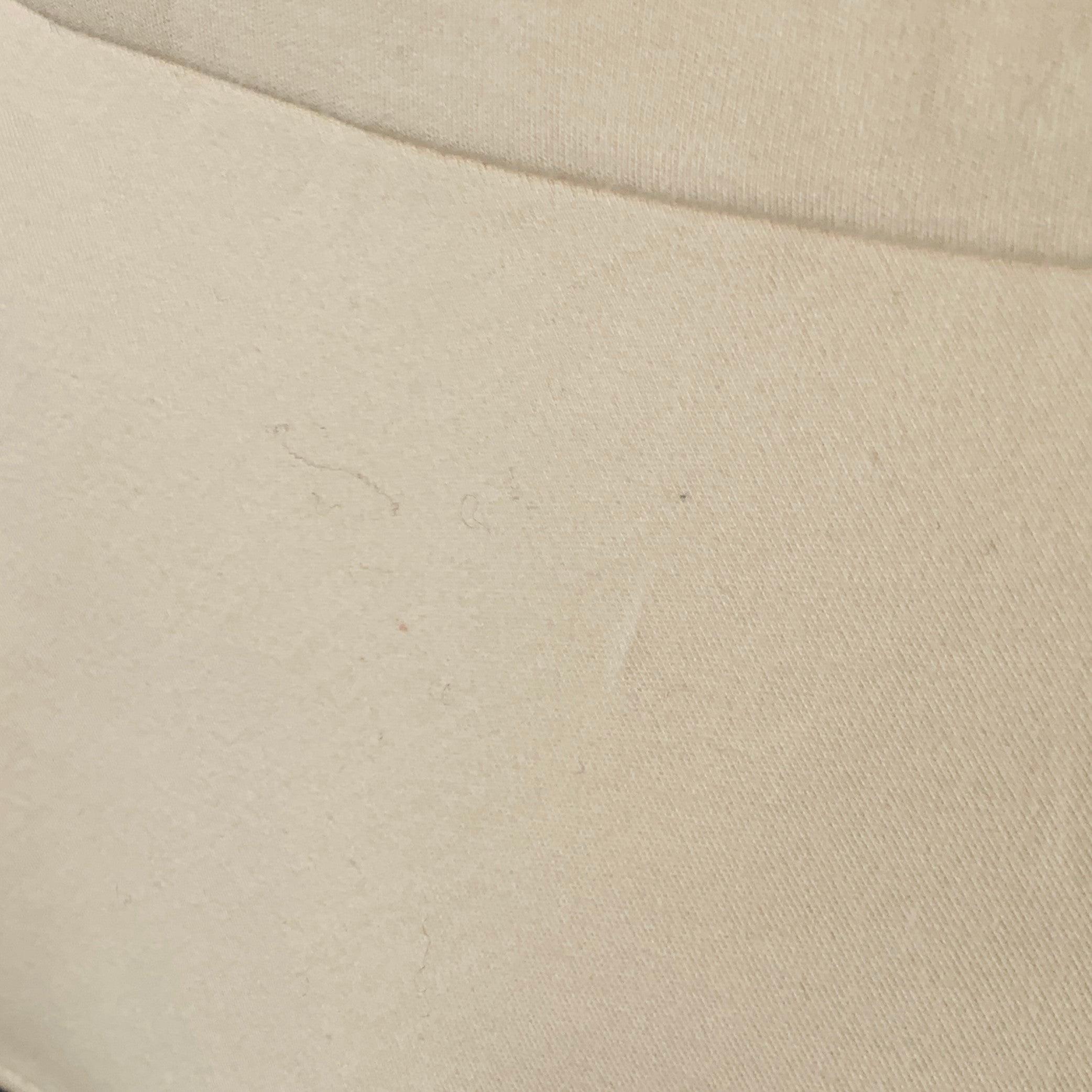 BRUNELLO CUCINELLI Größe M Creme Baumwollmischung Kurzarm Schößchen Casual Top im Angebot 1