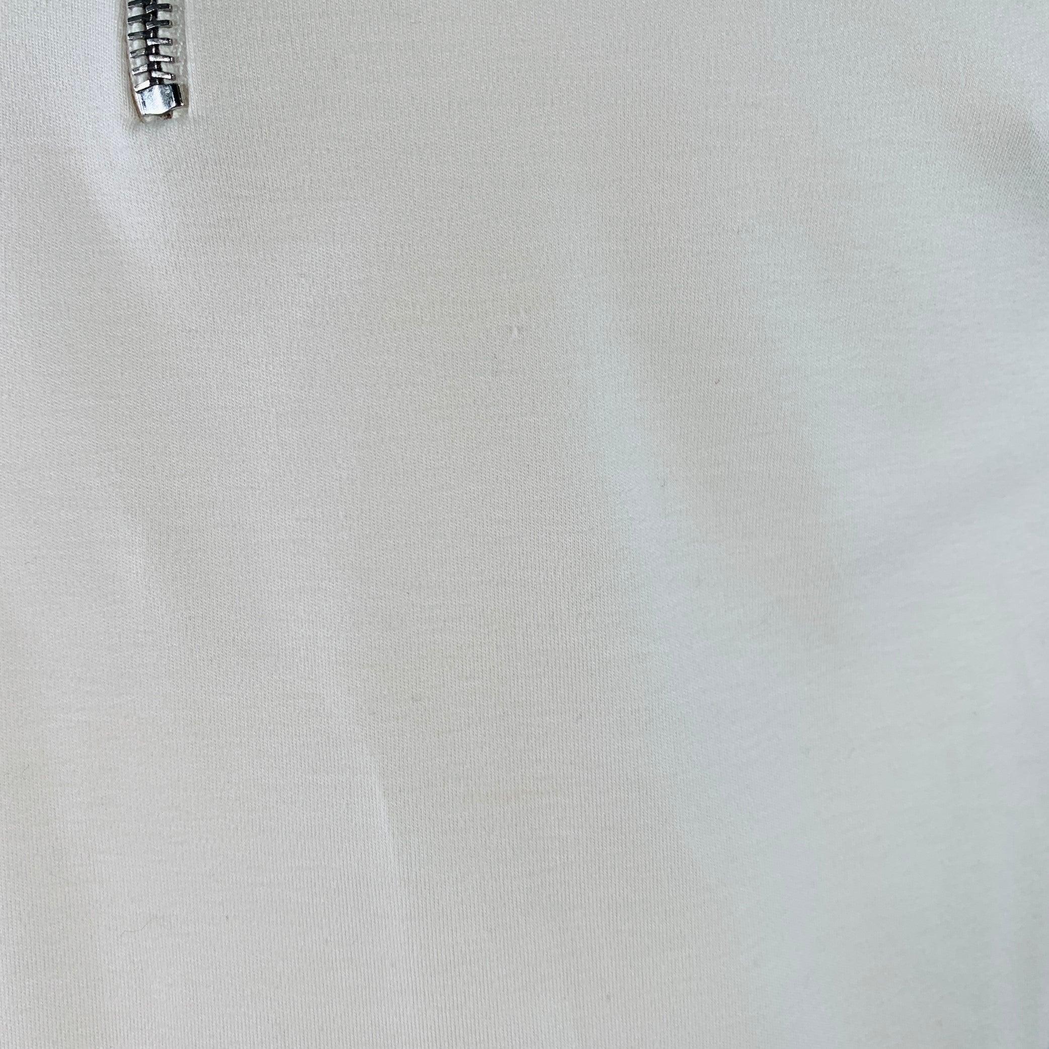BRUNELLO CUCINELLI Größe M Creme Baumwollmischung Kurzarm Schößchen Casual Top im Angebot 3