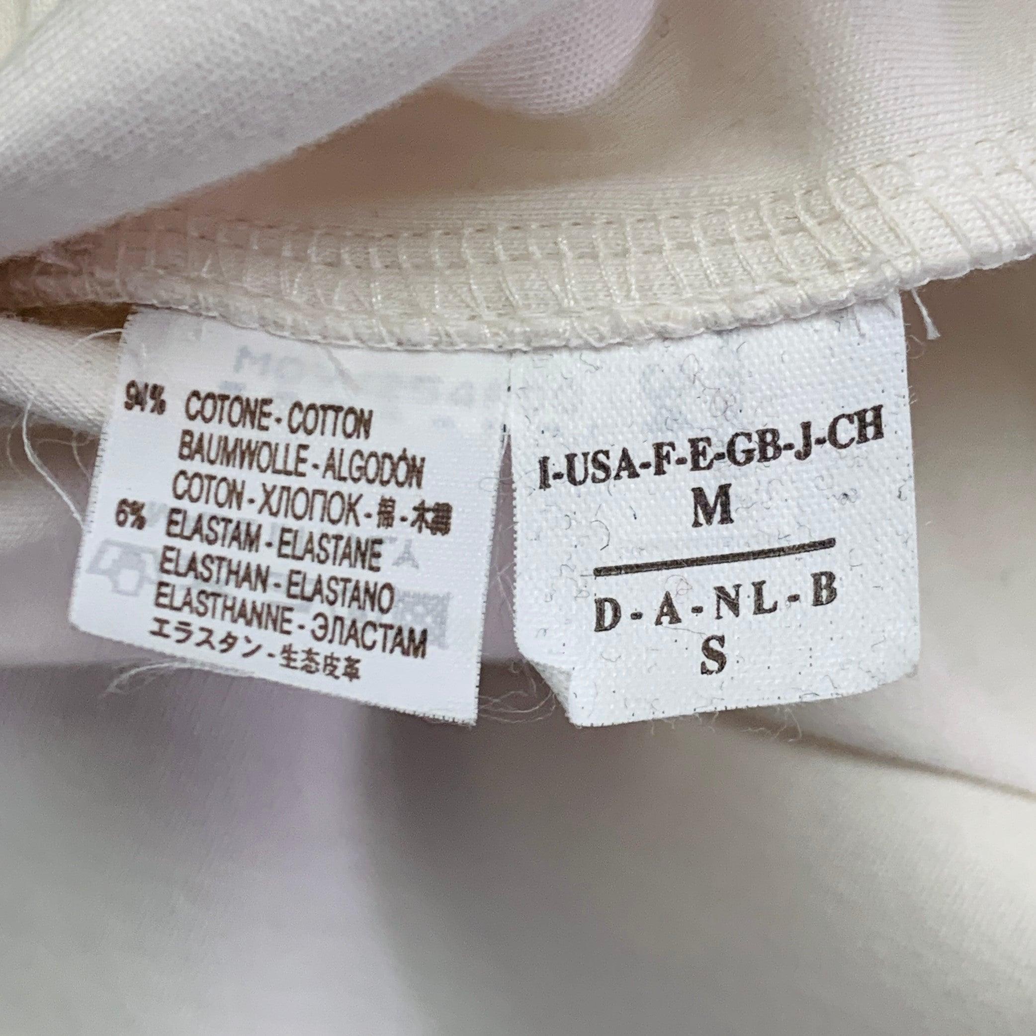 BRUNELLO CUCINELLI Größe M Creme Baumwollmischung Kurzarm Schößchen Casual Top im Angebot 5