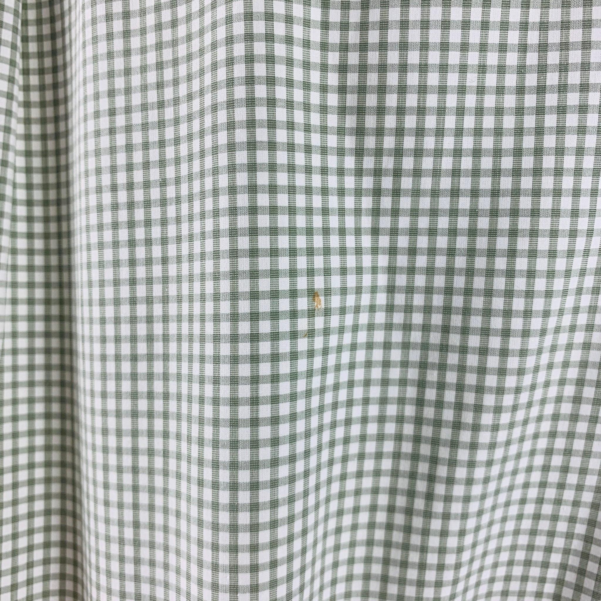 Men's BRUNELLO CUCINELLI Size M Green Checkered Cotton Dress Shirt For Sale