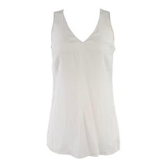 BRUNELLO CUCINELLI Size M Grey Silk V-Neck Casual Top