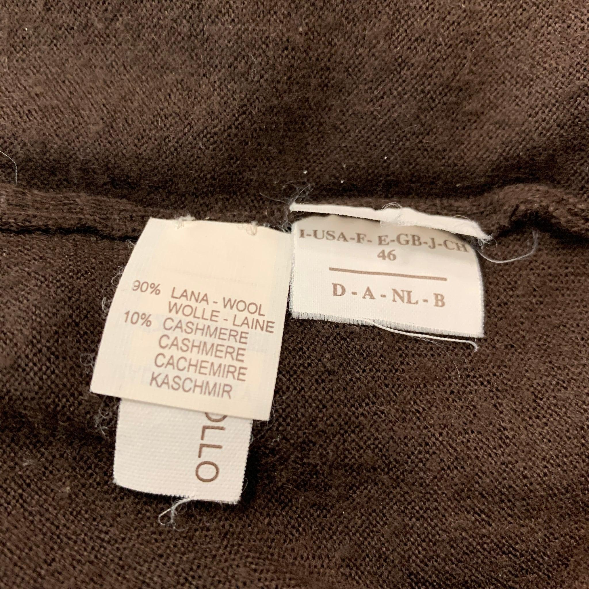 BRUNELLO CUCINELLI Size S Brown Grey Wool Cashmere V-Neck Pullover 4