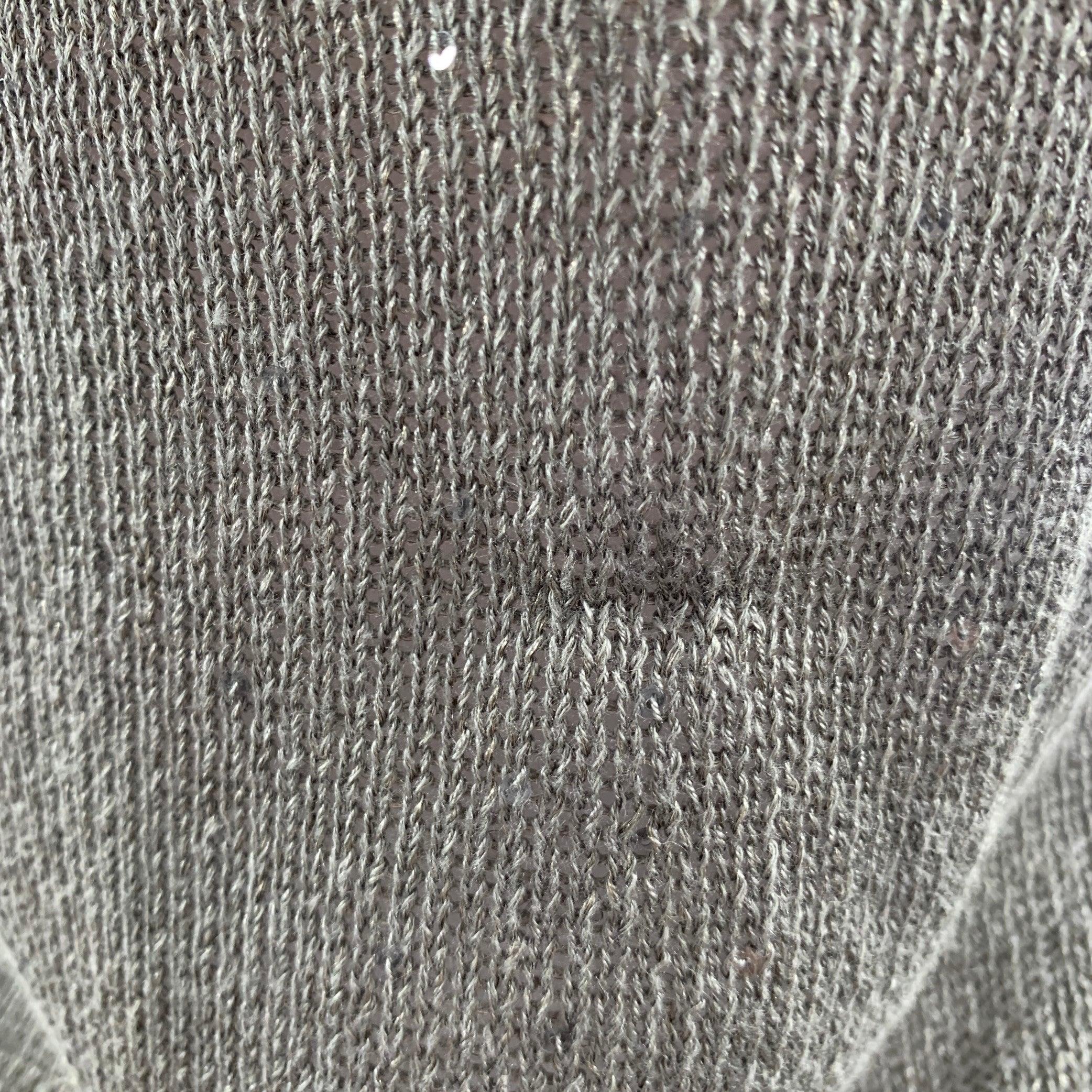 BRUNELLO CUCINELLI Größe S Grün Sage Leinenmischung stricken ärmelloses lässiges Top im Angebot 1